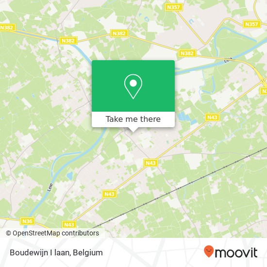 Boudewijn I laan map