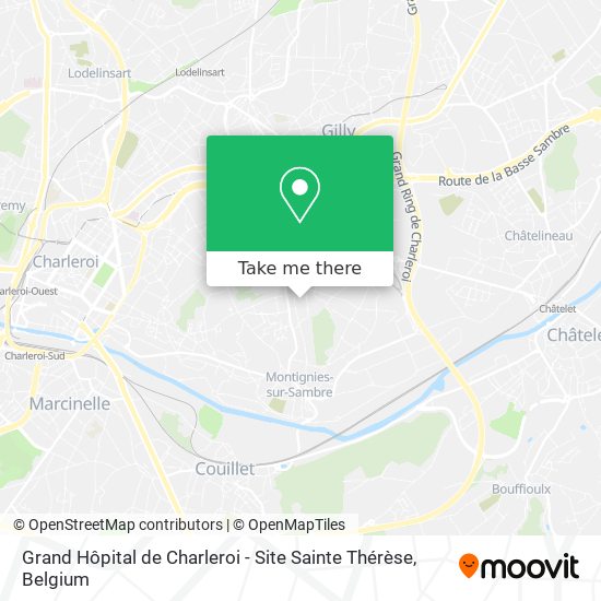 Grand Hôpital de Charleroi - Site Sainte Thérèse map