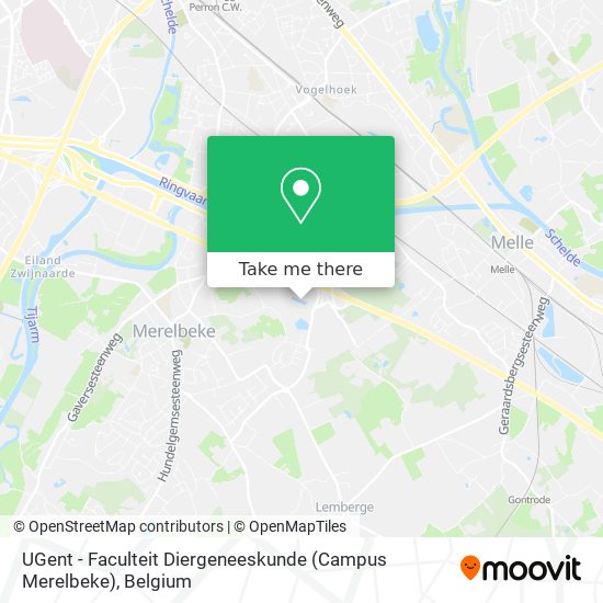 UGent - Faculteit Diergeneeskunde (Campus Merelbeke) map
