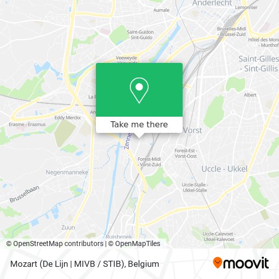Mozart (De Lijn | MIVB / STIB) map