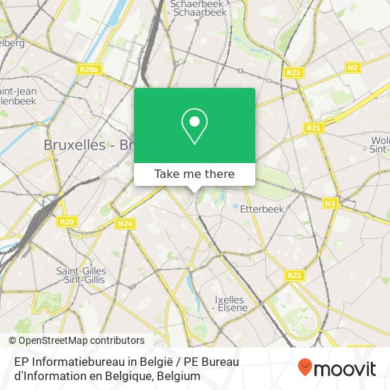 EP Informatiebureau in België / PE Bureau d'Information en Belgique plan