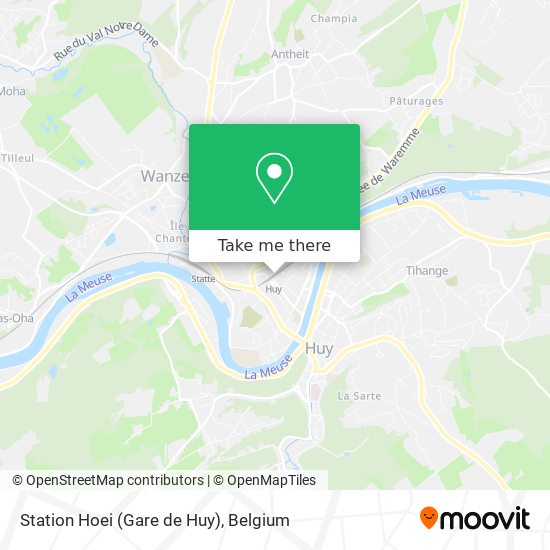 Station Hoei (Gare de Huy) map