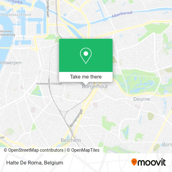 Halte De Roma map