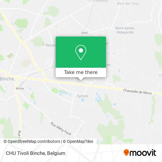 CHU Tivoli Binche map