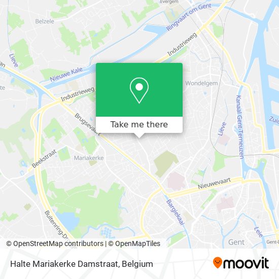 Halte Mariakerke Damstraat map
