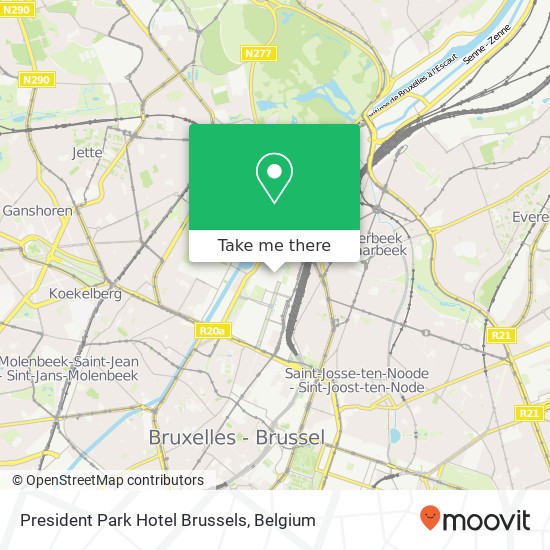 President Park Hotel Brussels map