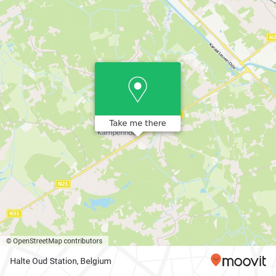 Halte Oud Station map