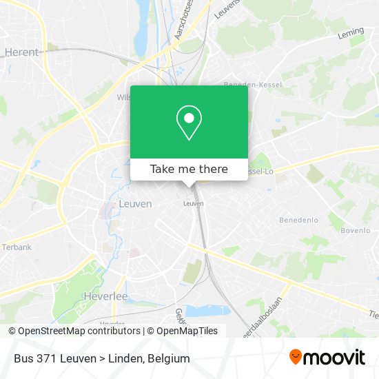 Bus 371 Leuven > Linden plan