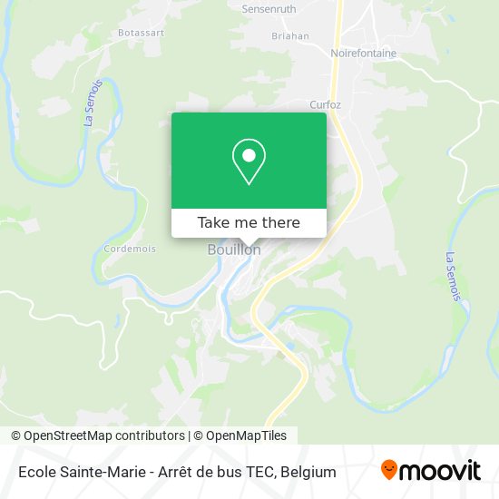 Ecole Sainte-Marie - Arrêt de bus TEC map
