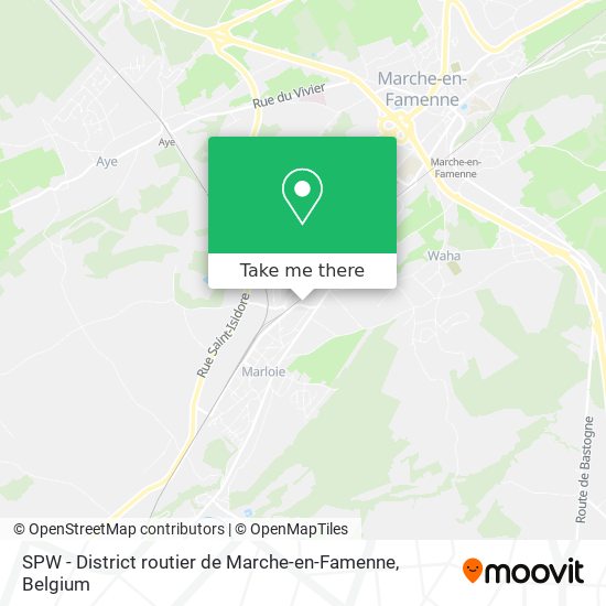 SPW - District routier de Marche-en-Famenne map