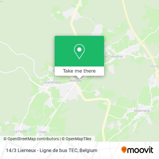 14 / 3 Lierneux - Ligne de bus TEC map