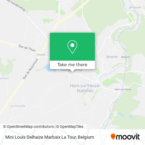 Mini Louis Delhaize Marbaix La Tour map