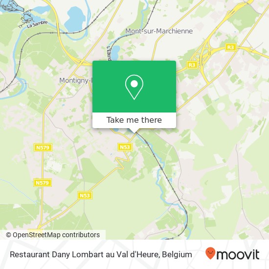 Restaurant Dany Lombart au Val d'Heure map