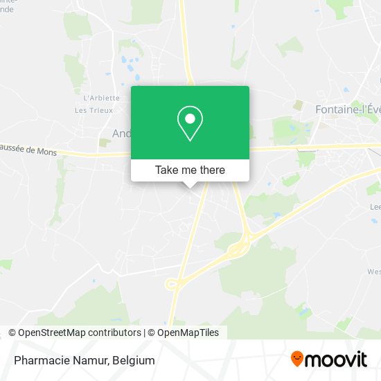 Pharmacie Namur map