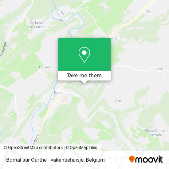 Bomal sur Ourthe - vakantiehuisje map