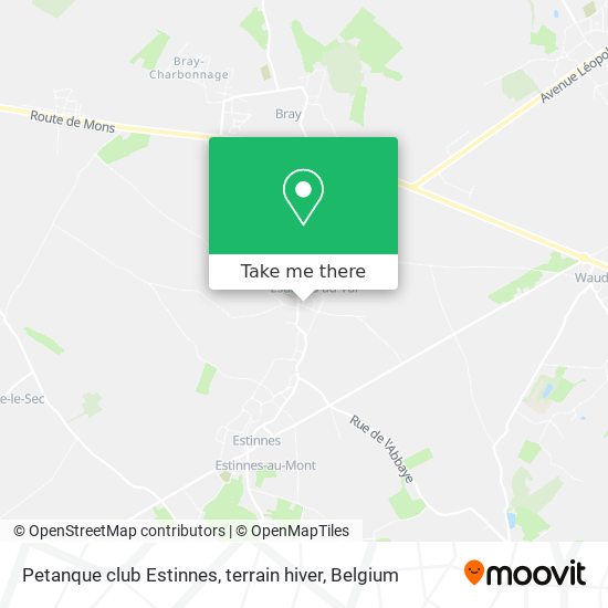 Petanque club Estinnes, terrain hiver map