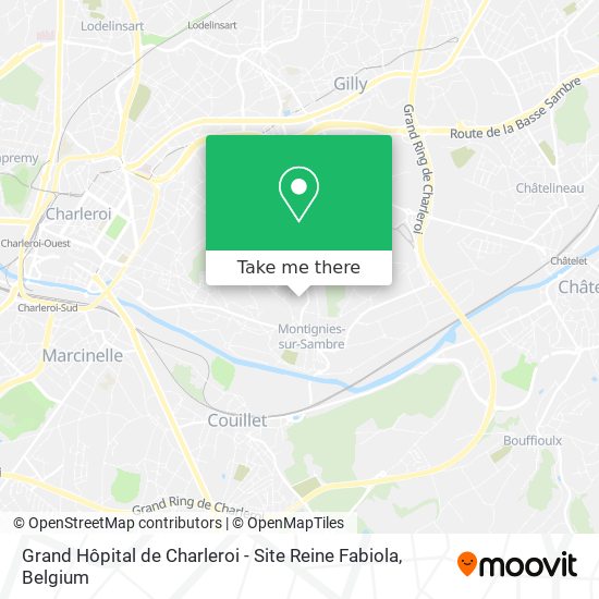 Grand Hôpital de Charleroi - Site Reine Fabiola map