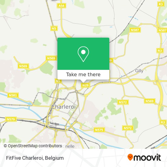 FitFive Charleroi map