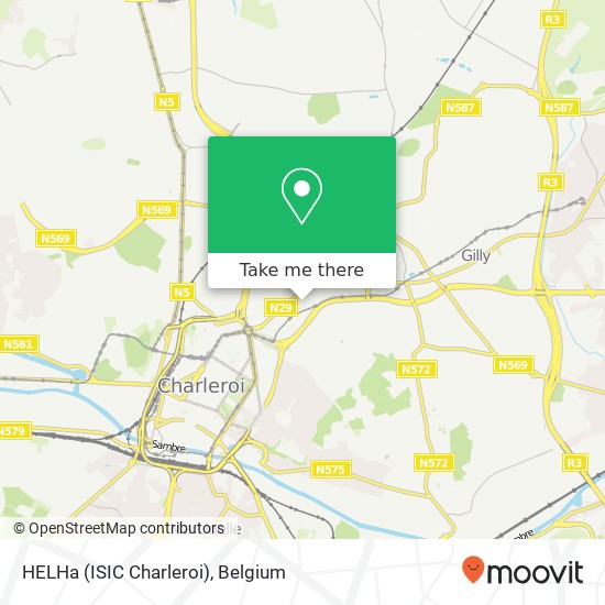 HELHa (ISIC Charleroi) map
