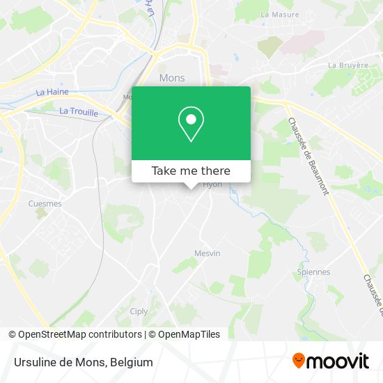 Ursuline de Mons map