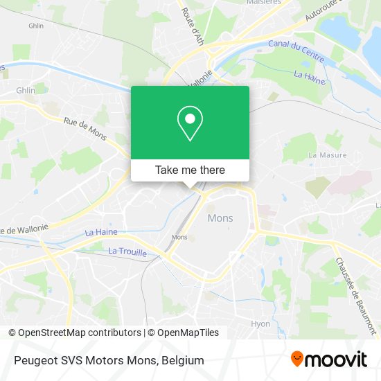Peugeot SVS Motors Mons map