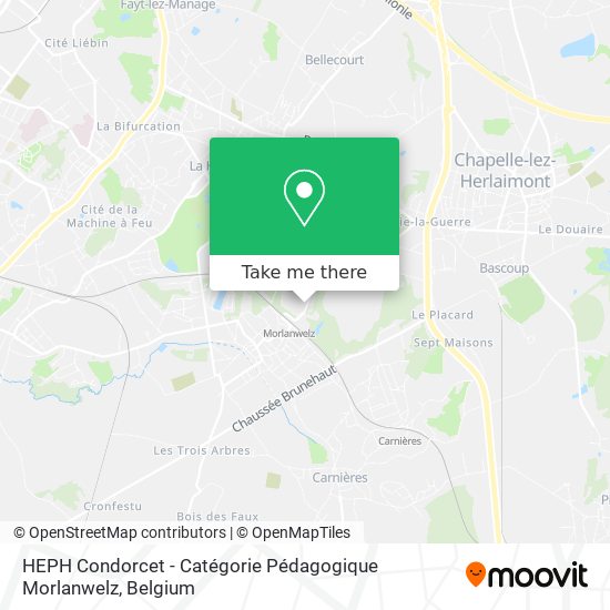 HEPH Condorcet - Catégorie Pédagogique Morlanwelz plan