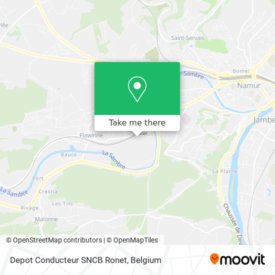 Depot Conducteur SNCB Ronet map