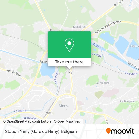 Station Nimy (Gare de Nimy) map
