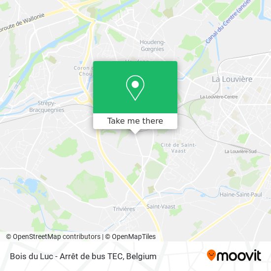 Bois du Luc - Arrêt de bus TEC map