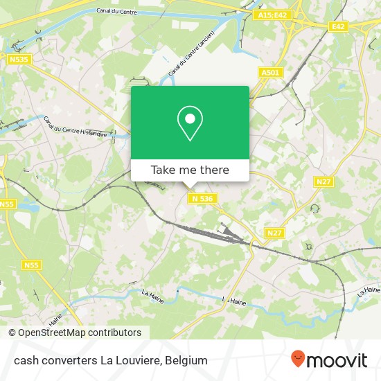 cash converters La Louviere map