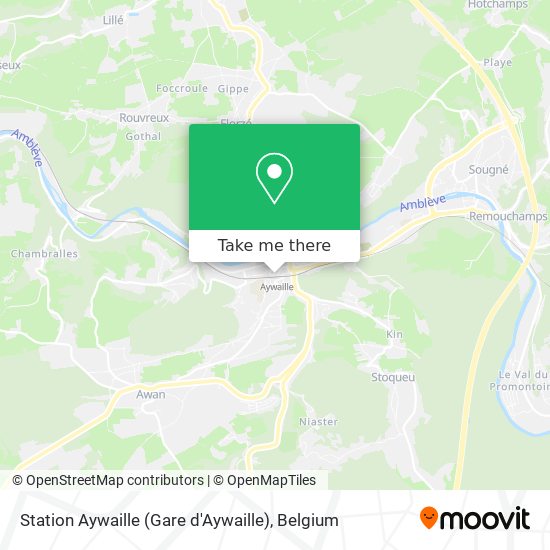 Station Aywaille (Gare d'Aywaille) plan