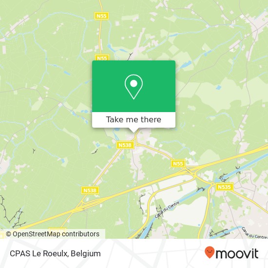 CPAS Le Roeulx map