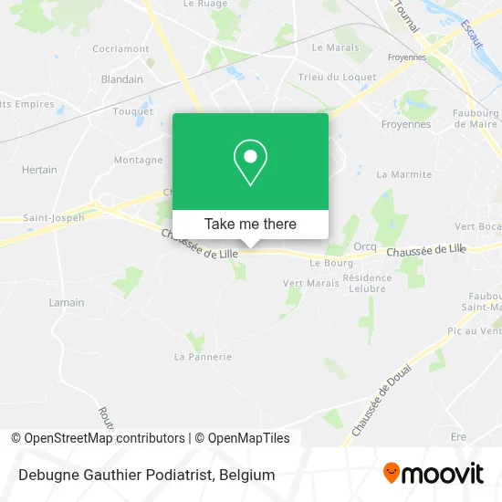 Debugne Gauthier Podiatrist map