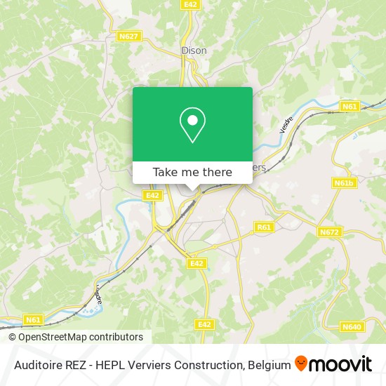 Auditoire REZ - HEPL Verviers Construction plan