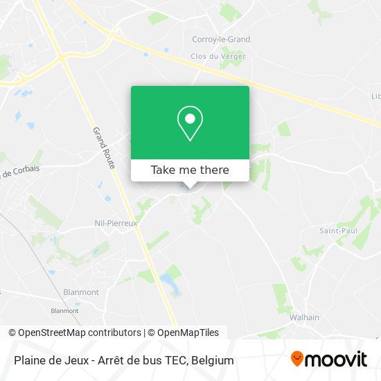 Plaine de Jeux - Arrêt de bus TEC map