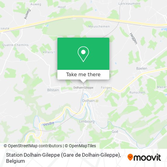 Station Dolhain-Gileppe (Gare de Dolhain-Gileppe) map