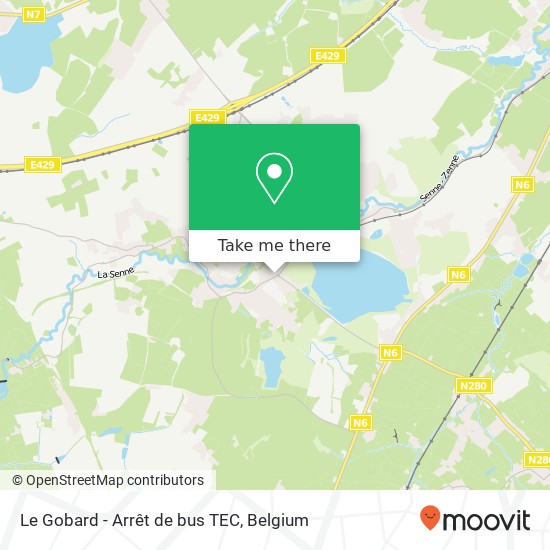 Le Gobard - Arrêt de bus TEC map