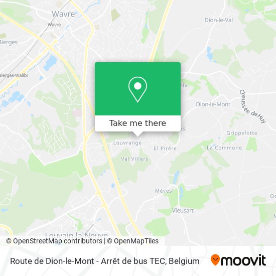 Route de Dion-le-Mont - Arrêt de bus TEC map