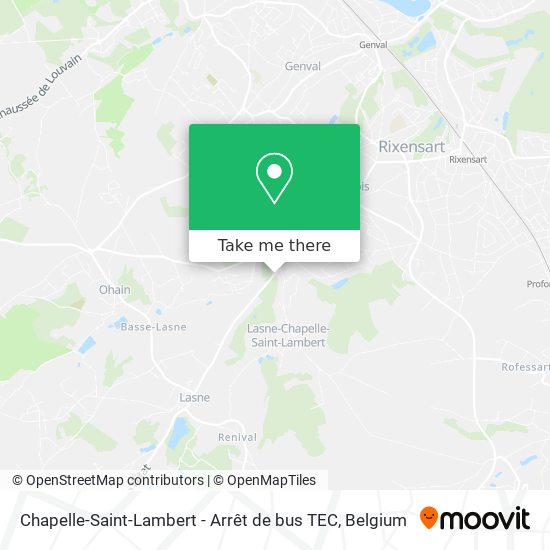 Chapelle-Saint-Lambert - Arrêt de bus TEC map