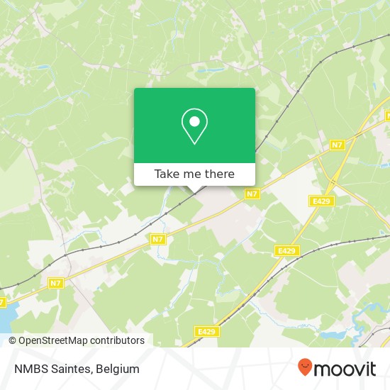 NMBS Saintes map
