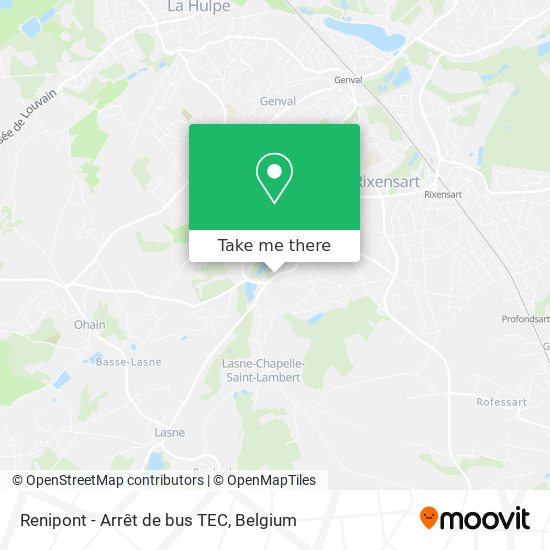 Renipont - Arrêt de bus TEC plan