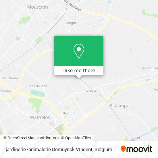 jardinerie -animalerie Demuynck VIncent map