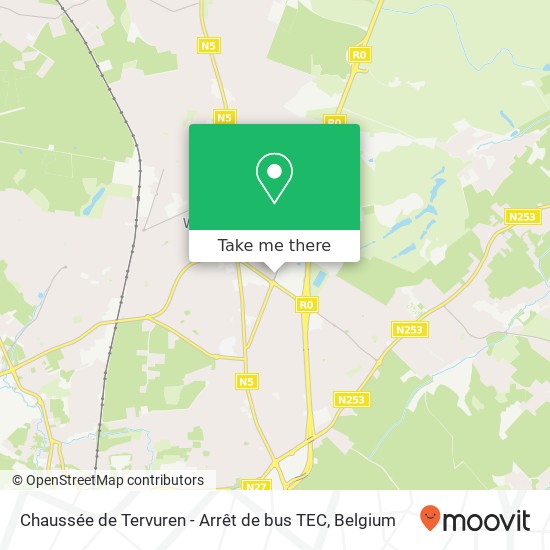 Chaussée de Tervuren - Arrêt de bus TEC map