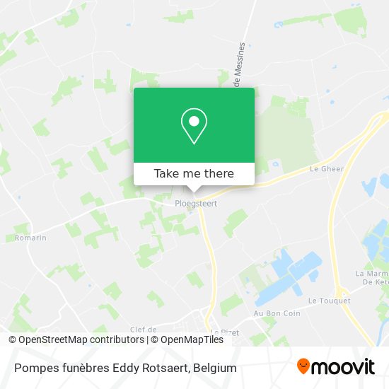 Pompes funèbres Eddy Rotsaert map