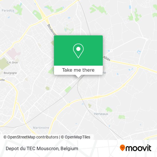 Depot du TEC Mouscron plan