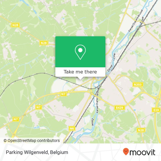 Parking Wilgenveld map