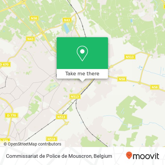 Commissariat de Police de Mouscron map