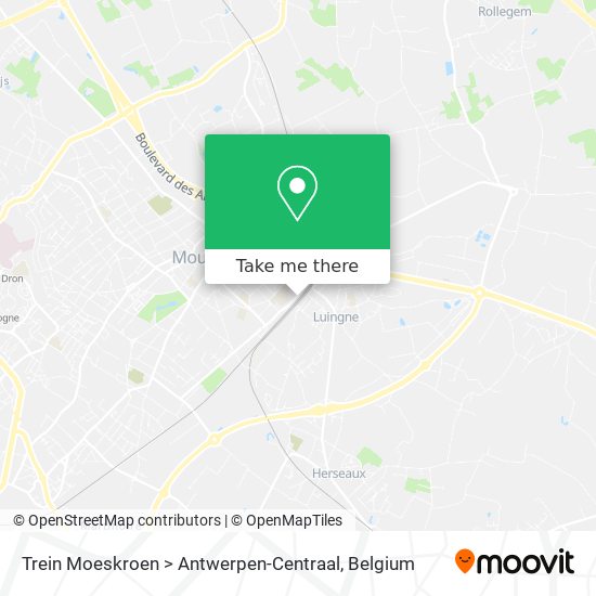 Trein Moeskroen > Antwerpen-Centraal plan