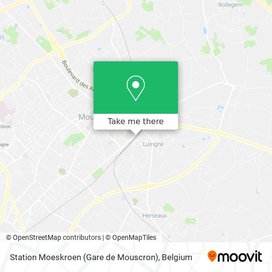 Station Moeskroen (Gare de Mouscron) plan