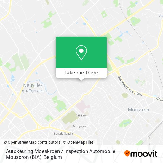 Autokeuring Moeskroen / Inspection Automobile Mouscron (BIA) plan